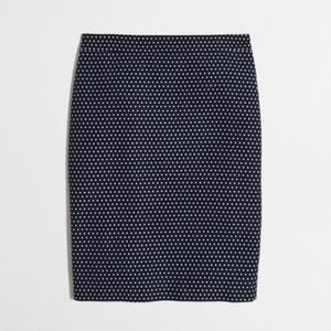 J.Crew Factory “The Pencil Skirt” in Navy Pindot